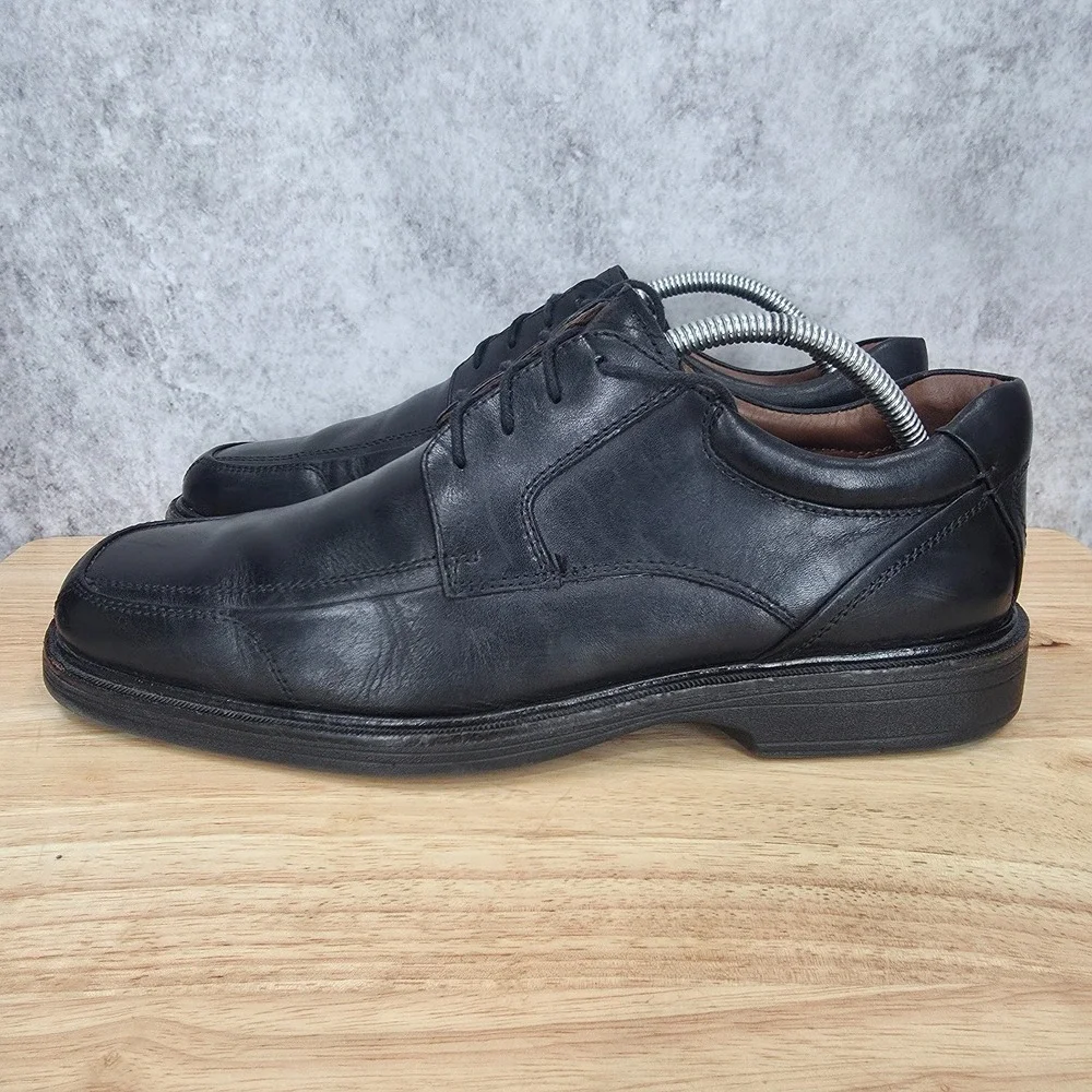 Johnston Murphy XC4 Oxford Shoes Mens 9.5 Pattison Black Sheepskin Leather Derby